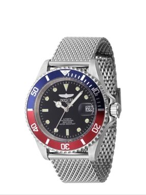 Invicta Pro Diver Mens Watch Classic Pepsi 47mm Red and Blue Bezel Automatic